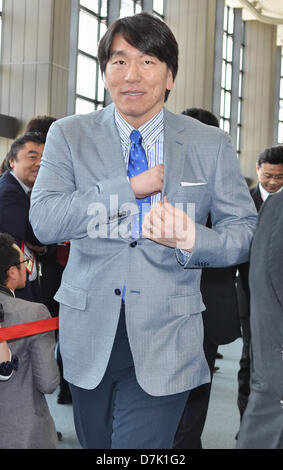 Hideki Matsui, 9. Mai 2013, Tokio, Japan: Ehemaliger professioneller Baseballspieler Hideki Matsui verlässt am internationalen Flughafen Narita in der Präfektur Chiba, Japan am 9. Mai 2013. (Foto: AFLO) Stockfoto