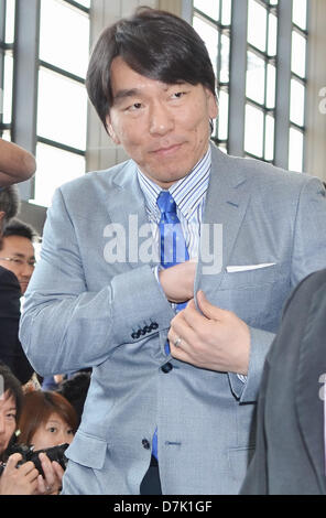 Hideki Matsui, 9. Mai 2013, Tokio, Japan: Ehemaliger professioneller Baseballspieler Hideki Matsui verlässt am internationalen Flughafen Narita in der Präfektur Chiba, Japan am 9. Mai 2013. (Foto: AFLO) Stockfoto