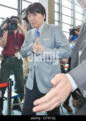 Hideki Matsui, 9. Mai 2013, Tokio, Japan: Ehemaliger professioneller Baseballspieler Hideki Matsui verlässt am internationalen Flughafen Narita in der Präfektur Chiba, Japan am 9. Mai 2013. (Foto: AFLO) Stockfoto