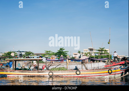 Can Tho, Vietnam - schwimmende Markt bei Can Tho im Mekong-Delta Stockfoto