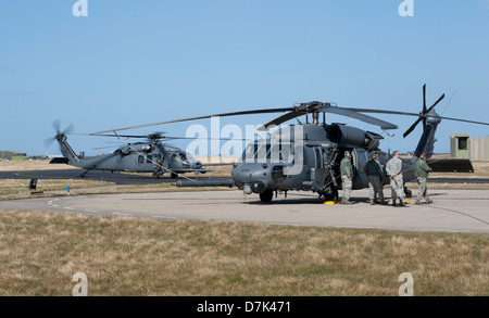S-70 Serie HH - 60 G 56thRQS USAF Sikorsky Ausübung RAF Lossiemouth.  SCO 9040 Stockfoto