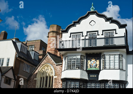 Ehemalige Mol Coffee House datiert 1596 am Cathedral Close in Exeter Devon England UK Stockfoto