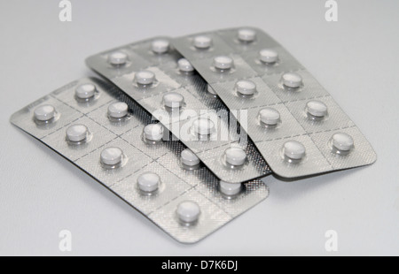 Berlin, Deutschland, Tabletten in Blister-Packungen Stockfoto