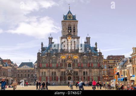 Rathaus, Delft, Zuid-Holland, Niederlande Stockfoto