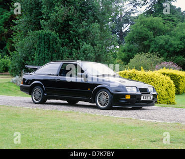 Ford Sierra Cosworth RS 500 Straße Auto 1987 in Schwarz in Beaulieu Motor Museum Mk1 1. Generation Stockfoto