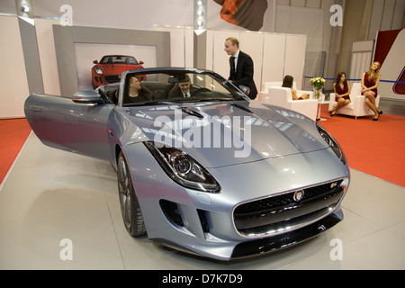 Posen, Polen, der neue Jaguar F-Type auf der Motor Show 2013 Stockfoto