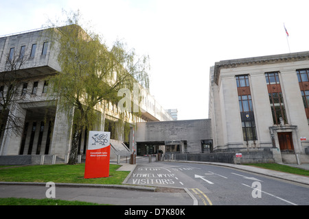 Waliser Regierung Büros auf Cardiff Cathays Terrasse. Stockfoto