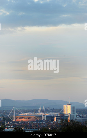 Wales Millennium Stadium in Cardiff Stadtzentrum. Stockfoto