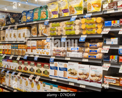 Gluten freie Gang in Fresh Market Lebensmittelgeschäft in South Carolina, USA Stockfoto