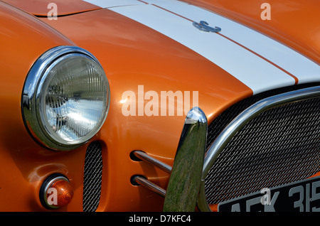 Nase-Detail eines AC Cobra Sportwagen (Shelby Cobra in USA) American-engined britischen Sportwagens produziert seit 1962 Stockfoto