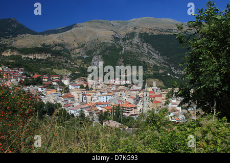 Italien Abruzzen Blick auf die Stadt Palena Majella-Nationalpark Stockfoto