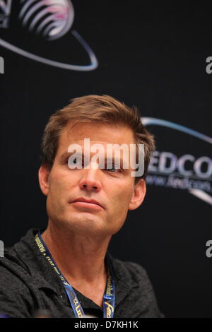 Düsseldorf, Deutschland, 9. Mai 2013. Casper van Dien (Starship Troopers) beteiligt sich an einer Pressekonferenz auf der Fedcon 2013 in Düsseldorf, Deutschland, 9. Mai 2013. FedCon (Bundesversammlung) ist einer der größten Science Fiction-Kongresse in Europa. Foto: Susannah V. Vergau/DPA/Alamy Live-Nachrichten Stockfoto