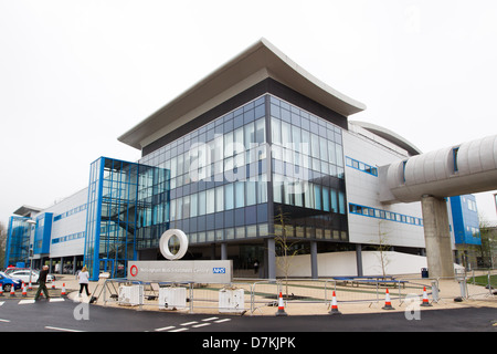 Außenansichten der NHS Behandlungszentrum, Queens Medical Center (QMC), Nottingham, England Stockfoto