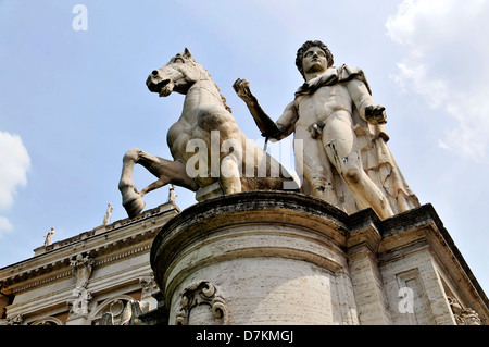 Statue von Castor am Kapitol, Rom, Italien Stockfoto