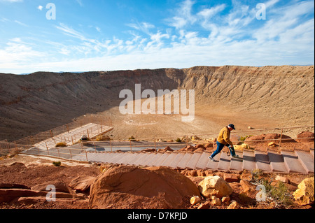 Nordamerika, USA, Meteor-Krater in der Nähe von Winslow, Arizona Stockfoto