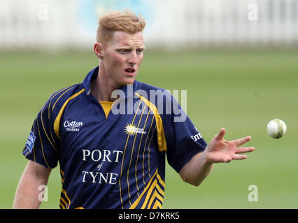 London, UK. 9. Mai 2013. Ben Stokes von Durham CCC während des Yorkshire Bank 40-Spiels zwischen Surrey und Durham aus dem Oval. Stockfoto