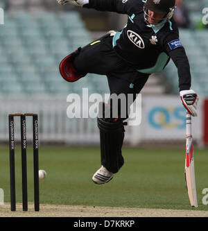 London, UK. 9. Mai 2013.  Jason Roy von Surrey CCC während des Yorkshire Bank 40-Spiels zwischen Surrey und Durham aus dem Oval. Stockfoto