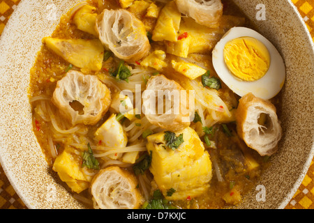 Burmesische Curry Fisch Suppe Mohinga Stockfoto