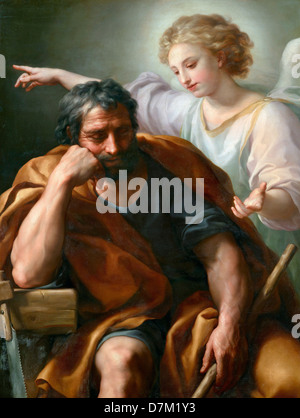 Anton Raphael Mengs, The Dream of St. Joseph 1773 – 1774 Öl auf Leinwand. Kunsthistorisches Museum, Wien, Österreich Stockfoto