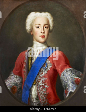 Antonio David, Prinz Charles Edward Stuart, 1720-1788. Ältester Sohn von Prinz James Francis Edward Stuart. 1732-Öl auf Leinwand. Stockfoto