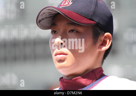 Yuki Matsui (Toko Gakuen), 3. Mai 2013 - Beseball: Krug Yuki Matsui von Toko Gakuen während der Kanagawa Präfektur High School Baseball Spring Turnier Halbfinale Spiel zwischen Nichidai-Fujisawa 1-11 Toko Gakuen Hodogaya Kanagawa Shimbun-Stadion in Yokohama, Kanagawa, Japan. (Foto von Katsuro Okazawa/AFLO) Stockfoto