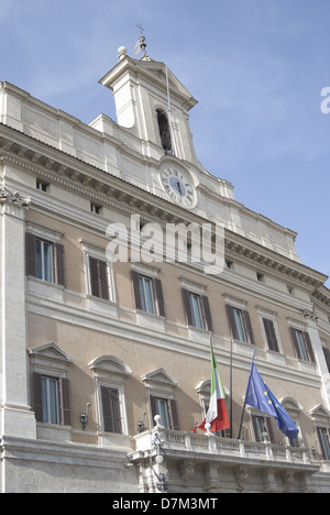 Rom: Montecitorio Palace das Parlamentsgebäude Stockfoto