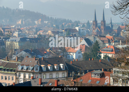 Blick über den südlichen Teil von Freiburg, Deutschland Stockfoto