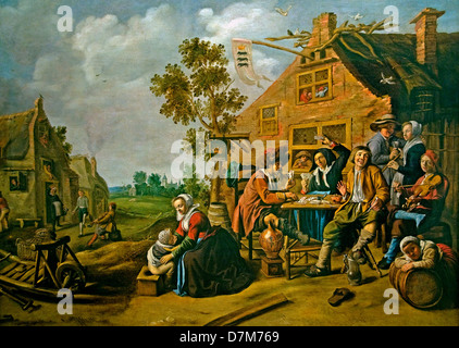 Unternehmen für die Crown Inn Jan Miense Molenaer 1630 Niederlande Niederlande Stockfoto