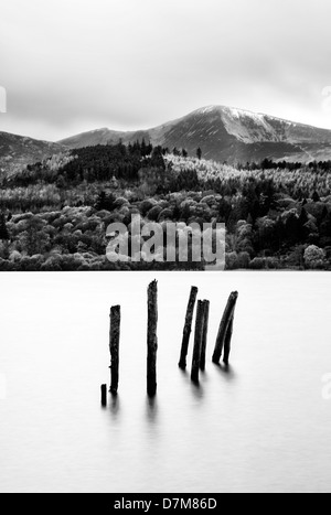 Alte Mole auf Derwentwater, Cumbria, UK Stockfoto