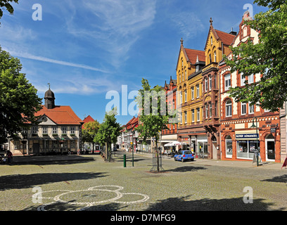 Die Fußgängerzone in Northeim Niedersachsen, Deutschland Stockfoto