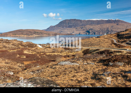 Ein Blick in Richtung Loch Kanaird, Ardmair, Highland, Schottland, UK, Europa. Stockfoto