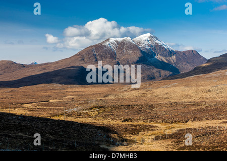 Ein Blick in Richtung Cul Beag, Knockan, Highland, Schottland, UK, Europa. Stockfoto