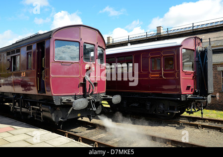 GWR Dampf Railmotor und Autotrailer, Didcot Railway Centre Basis wieder aufgebaut. Der Vorläufer der modernen Züge Triebzug. Stockfoto