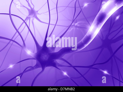 Neuronales Netz, artwork Stockfoto