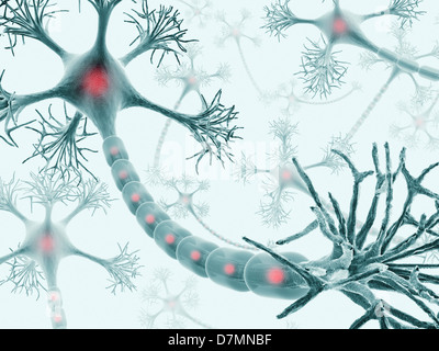 Neuronales Netz, artwork Stockfoto