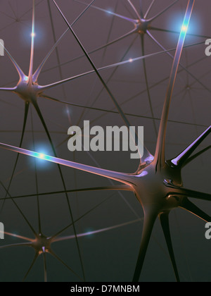 Neuronales Netz, artwork Stockfoto
