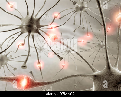 Neuronales Netz, artwork Stockfoto