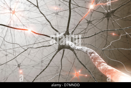 Neuronales Netz, artwork Stockfoto