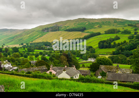 Das Dorf Troutbeck in der Nähe von Windermere im Lake District, Cumbria, England. Stockfoto