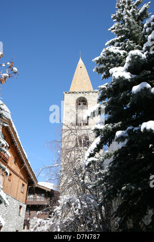 Val d ' Isere Vielle alte Dorf Savoie Frankreich Stockfoto