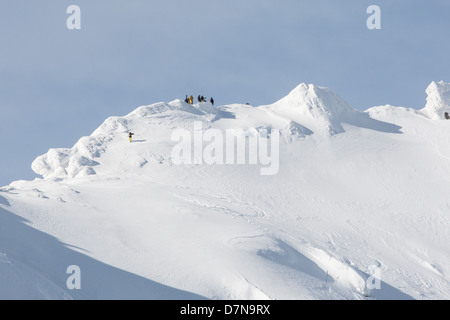 Fahrer auf einem Berg in Rumänien Stockfoto