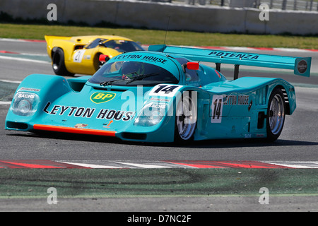 Gruppe C-Rennen in Barcelona Katalonien klassische Wiederbelebung, Montmelo Schaltung, April 2013, Tommy Dreelan Porsche 962 Stockfoto