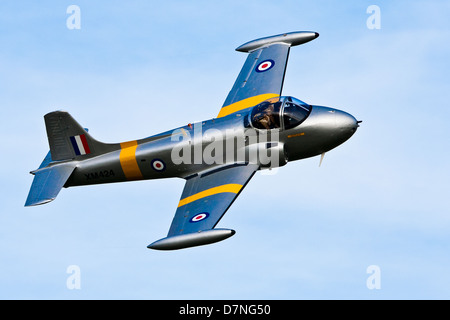 G-BWDS XM424 Hunting Percival Jet Provost fliegen in Old Warden Airshow Shuttleworth Stockfoto