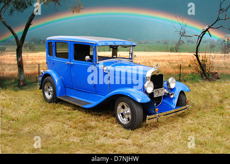 1930-Modell eine Ford 4-türige Limousine Stockfoto