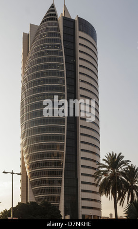 Haifa, Israel-6. November 2012 das Bürogebäude wurde gebaut in der Form des Segels Stockfoto