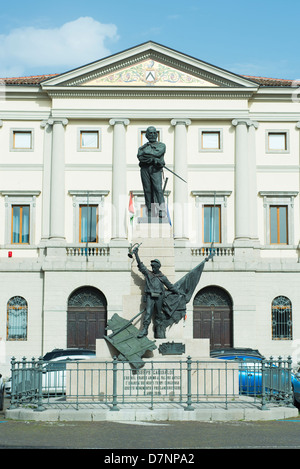 Die Statue von Giuseppe Garibaldi in Udine Stockfoto