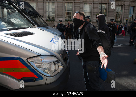 99 % internationalen Tag gegen Sparmaßnahmen statt auf der 04. Mai 2013 starten am Trafalgar Square in London. Stockfoto