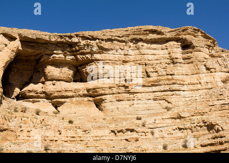 Wüste Schlucht des Wadi Kelt in Israel Stockfoto