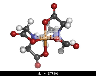 EDTA Eisen Komplex, molekulare Modell. Atome werden als Kugeln mit konventionellen Farbkodierung dargestellt. Stockfoto