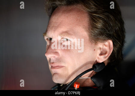 Barcelona, Spanien. 10. Mai 2013. Christian Horner, Red Bull-Praxis für den Formel 1 Grand Prix von Spanien auf dem Circuit de Catalunya in Barcelona, Spanien. Kolvenbach/Alamy Live-Nachrichten Stockfoto